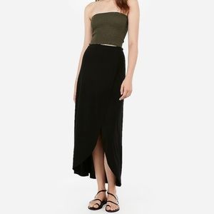 Express Wrap Front Maxi Skirt